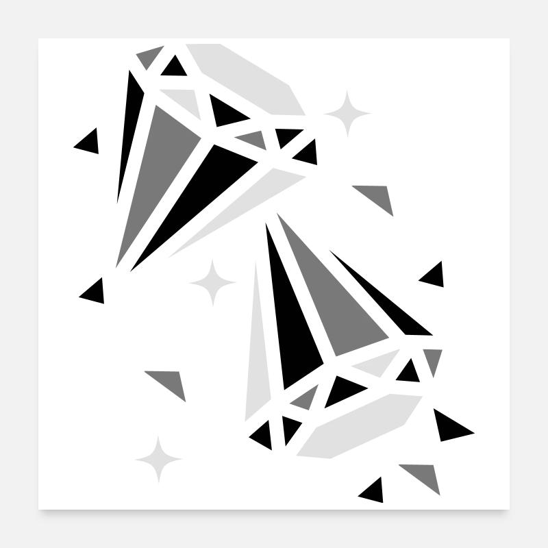 Deux diamants Poster 60 x 60 cm