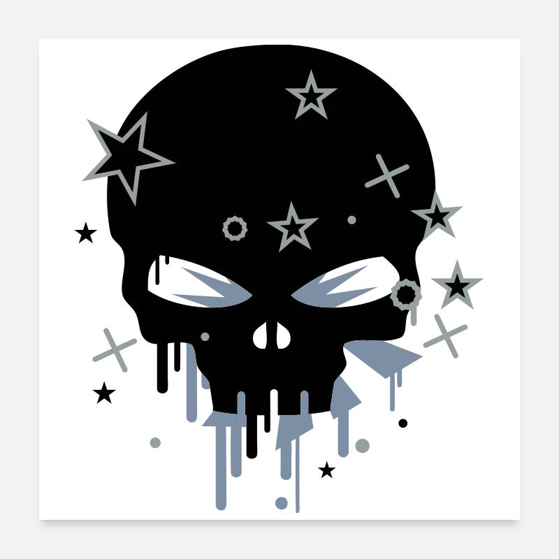 un crâne Poster 60 x 60 cm