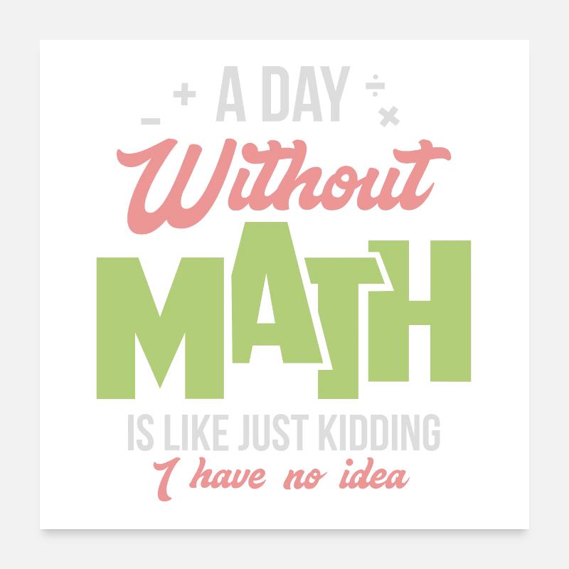 mathématiques Poster 60 x 60 cm