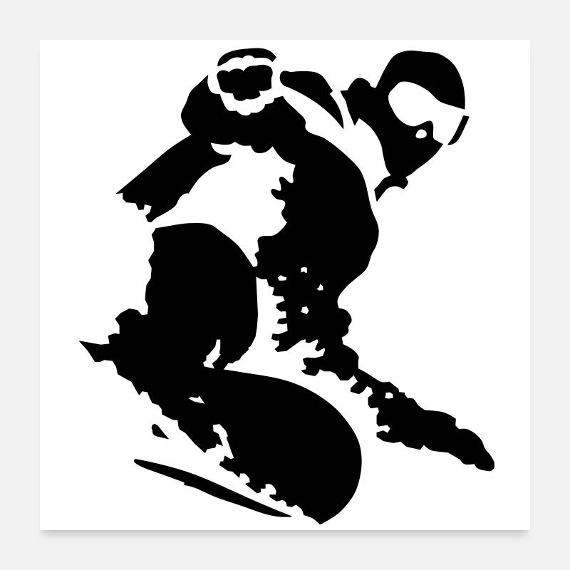 Snowboarding Poster 60x60 cm