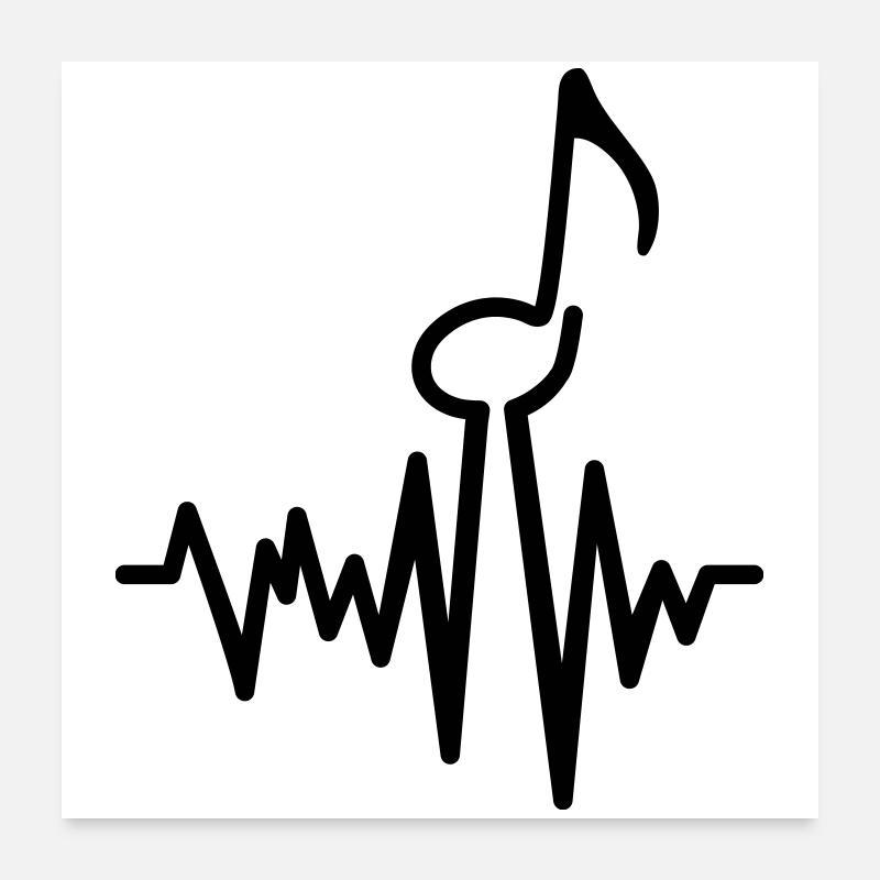 music - Poster 24" x 24" (60x60 cm) - white