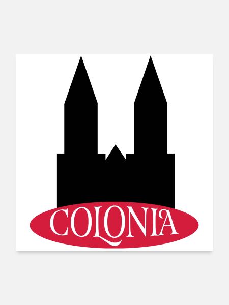 Köln - Poster 60x60 cm - Weiß - Vorne