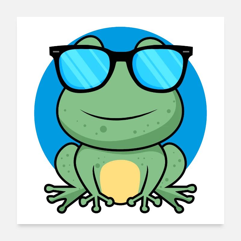 Grenouille cool Poster 60 x 60 cm