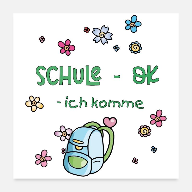 Schule, Einschulung Poster 60x60 cm
