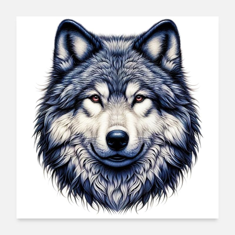 Loup Poster 60 x 60 cm