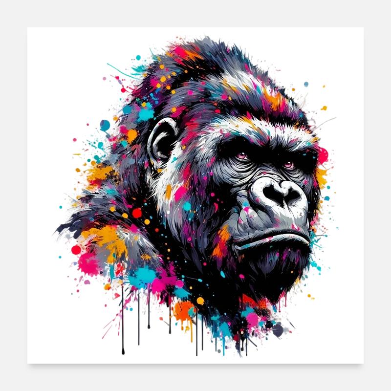 Gorilla Poster 24" x 24" (60x60 cm)