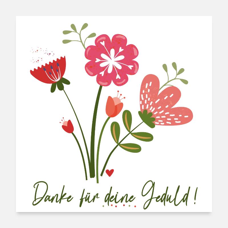 Merci de votre patience Poster 60 x 60 cm