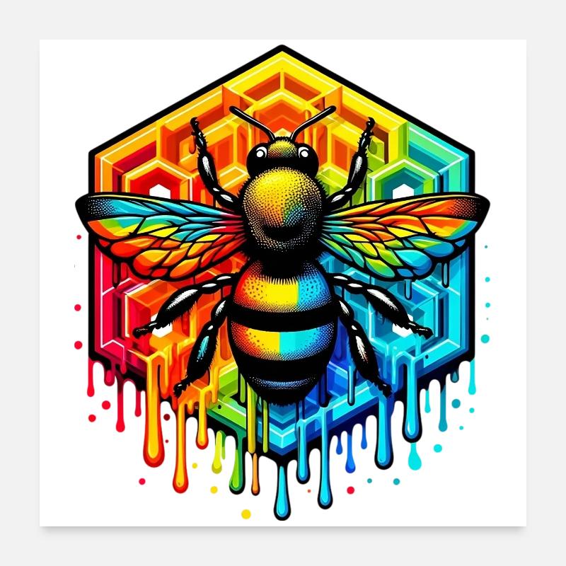 Biene Poster 60x60 cm