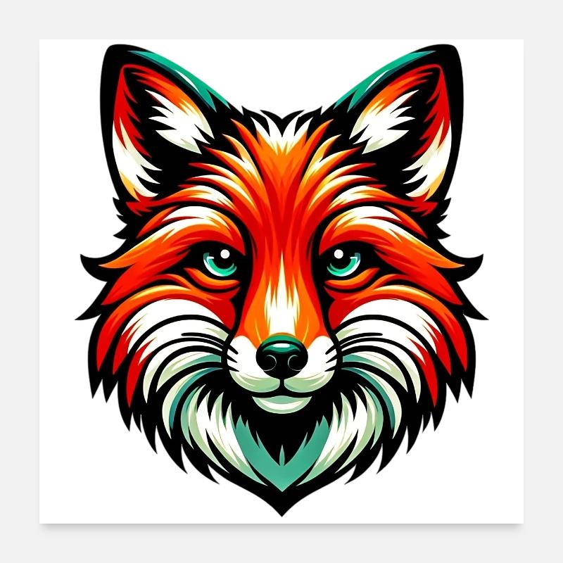 Renard Poster 60 x 60 cm