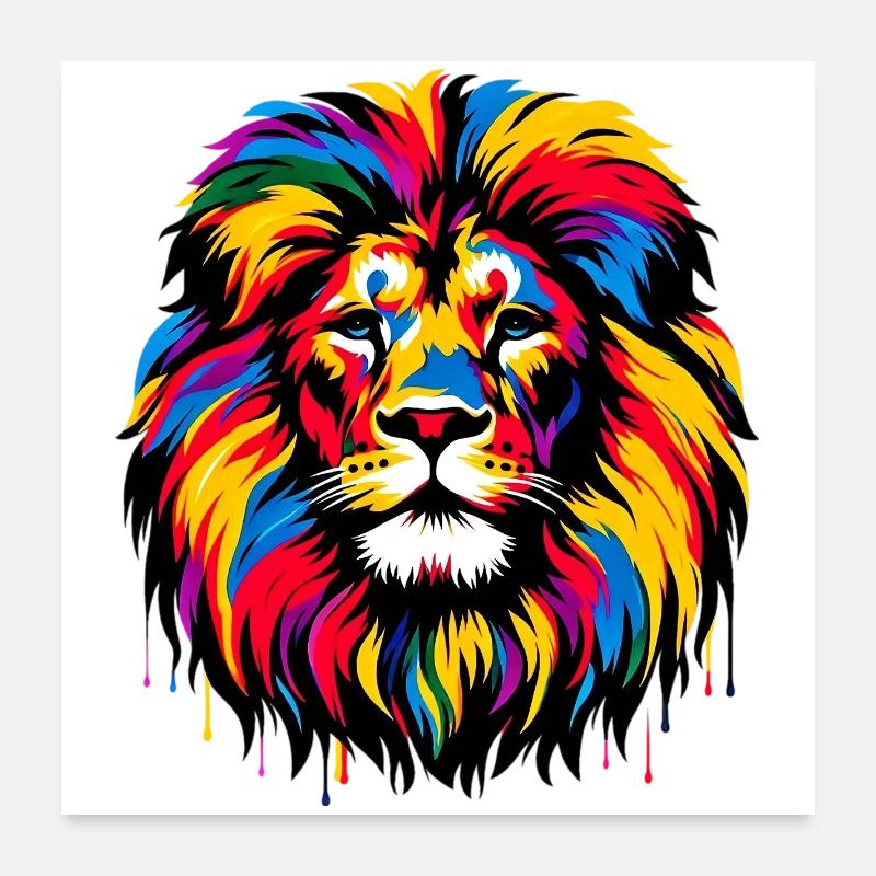 Löwe Poster 60x60 cm