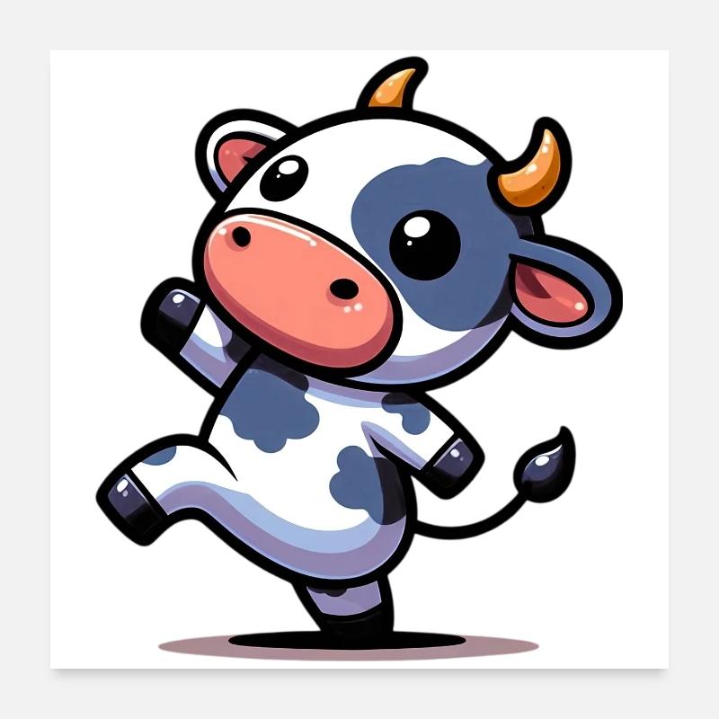 Vache Poster 60 x 60 cm