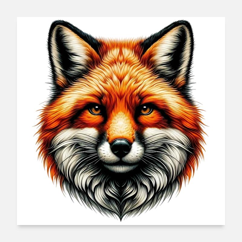 Renard Poster 60 x 60 cm