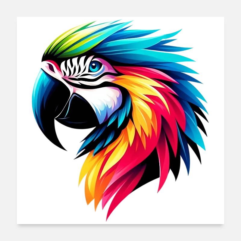 Perroquet Poster 60 x 60 cm