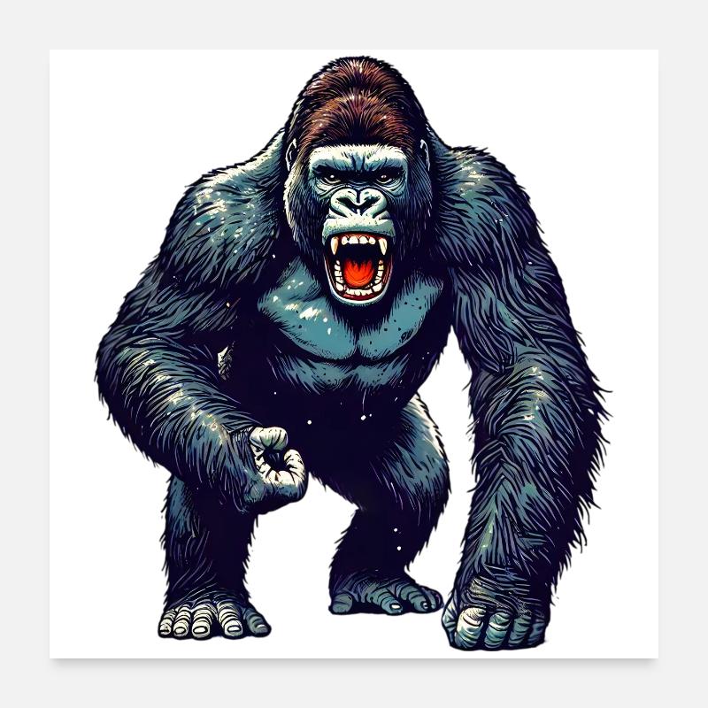 Gorilla Poster 60x60 cm