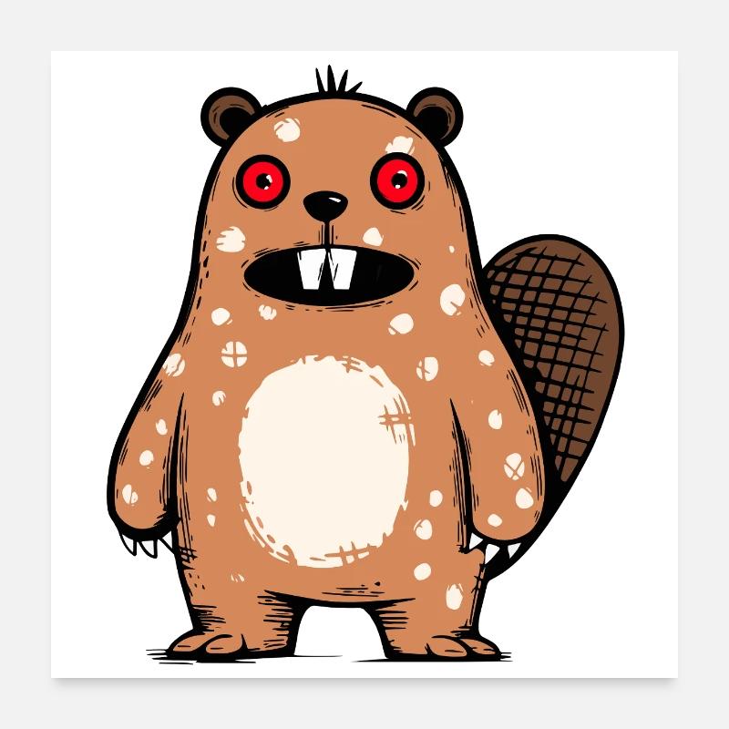 Beaver Poster 24" x 24" (60x60 cm)
