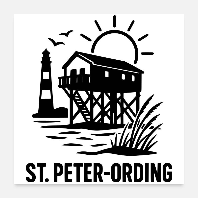 st peter-ording Poster 60x60 cm