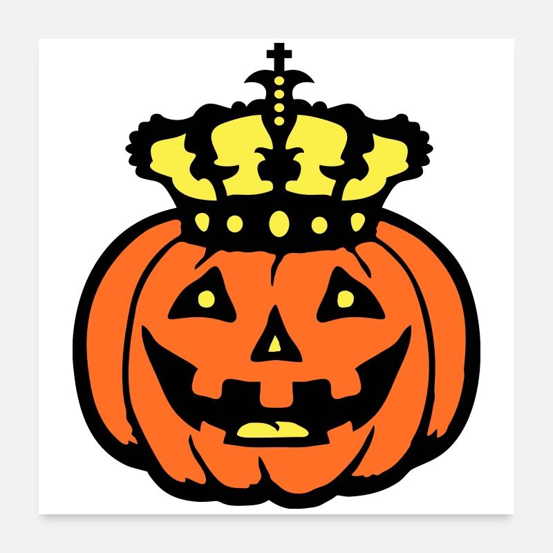 Halloween Pumpkin King Crown King Pumpkin Ruler Poster 24" x 24" (60x60 cm)