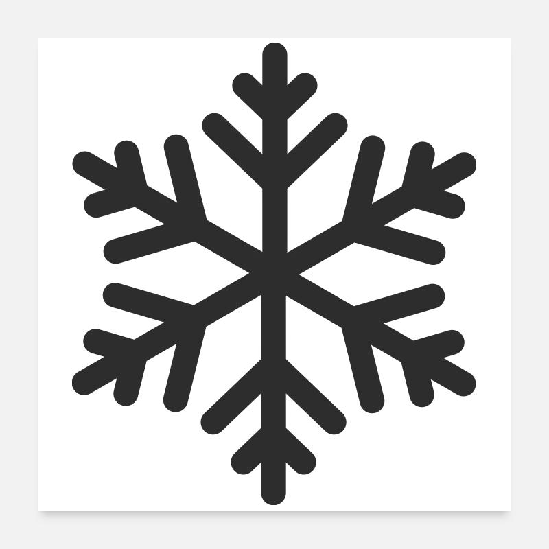 Flocon de neige géométrique Poster 60 x 60 cm