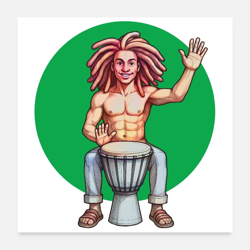 DJEMBE – Ton & Bild Poster 60x60 cm
