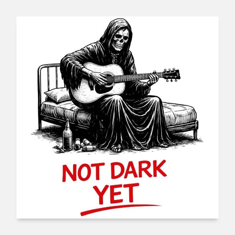 Pas encore sombre : guitariste de Grim Reaper Poster 60 x 60 cm