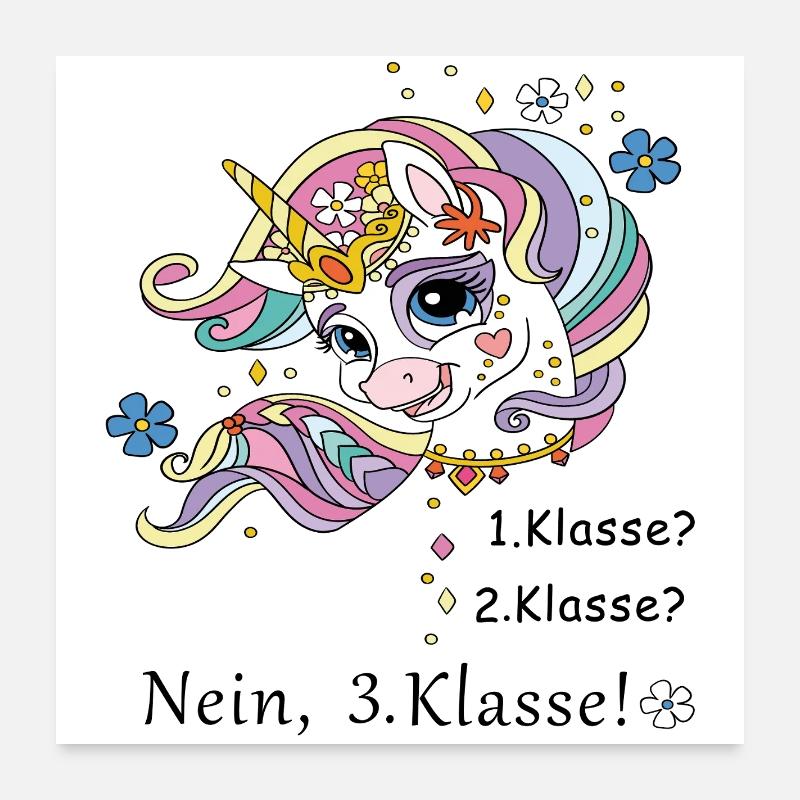 Schulkind 3.Klasse Poster 60x60 cm