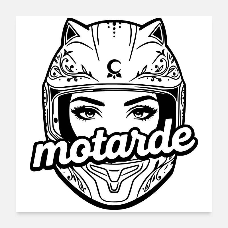 Biker helmet Poster 24" x 24" (60x60 cm)