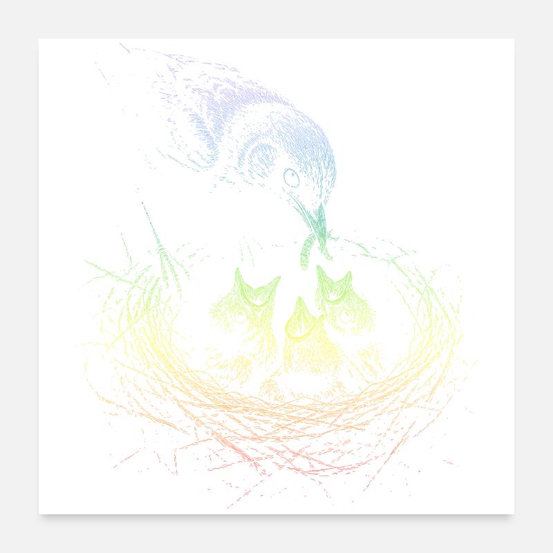 Blackbird Poster 24" x 24" (60x60 cm)