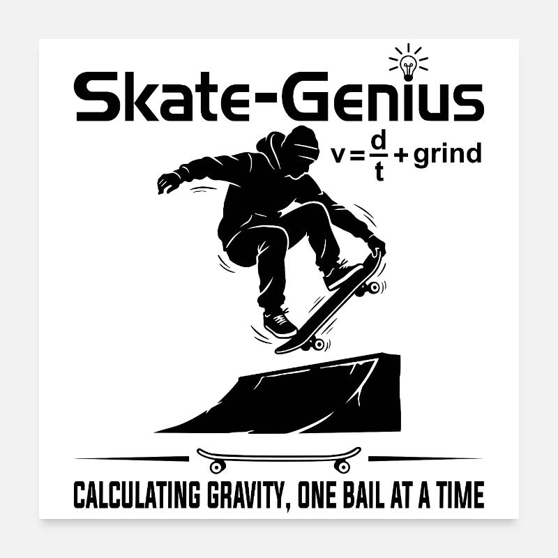 Skate Genius at Grind Poster 24" x 24" (60x60 cm)