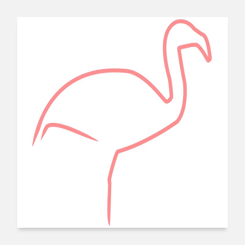 flamingo Poster 24" x 24" (60x60 cm)