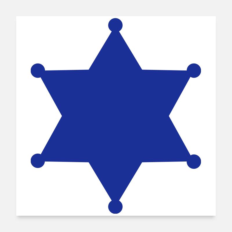 sheriff stern Poster 60x60 cm