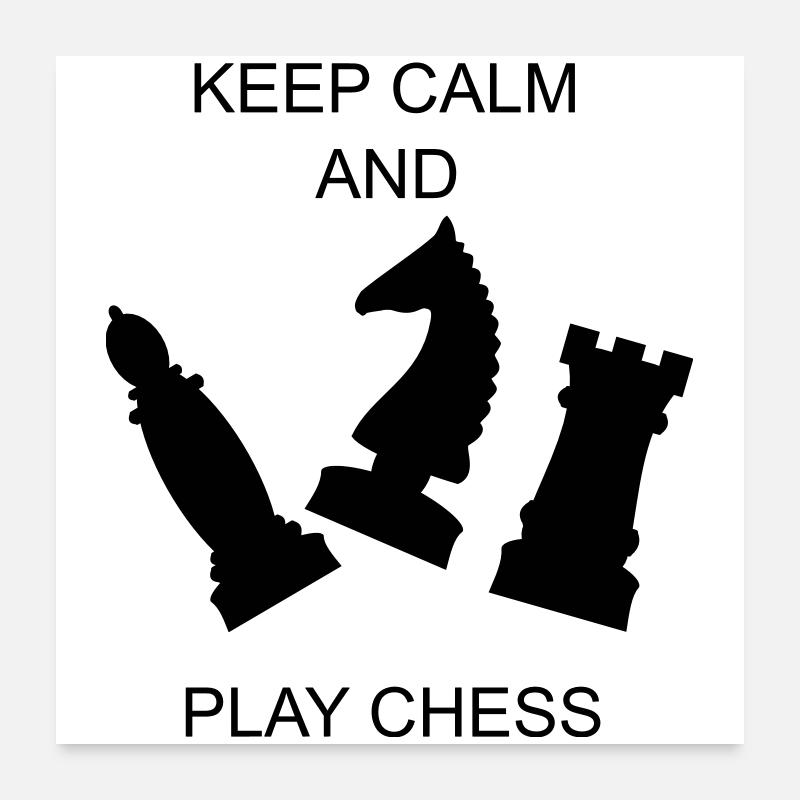 pièces d’échecs de sport d’échecs Poster 60 x 60 cm