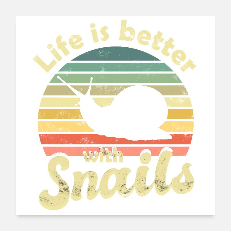 Escargots d’escargots Poster 60 x 60 cm