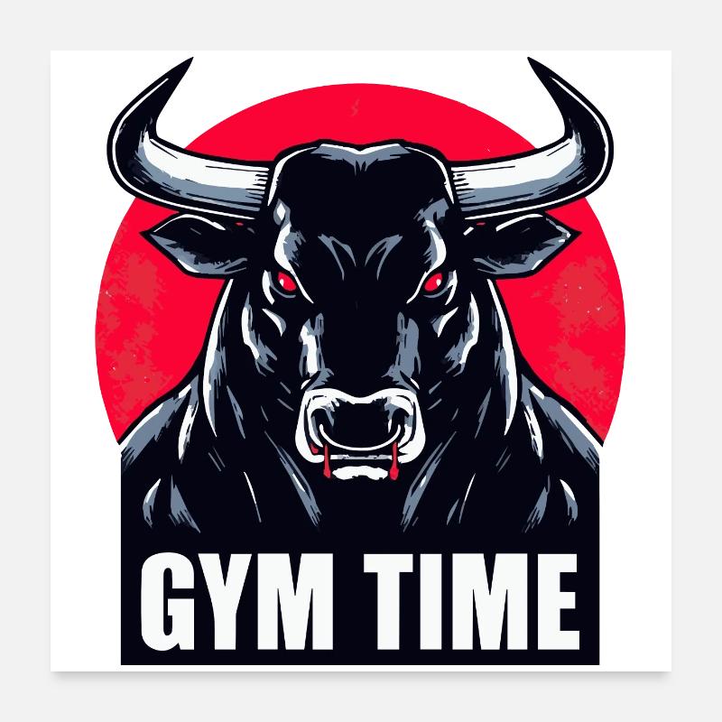 Gym Time - Taurus Strength Poster 24" x 24" (60x60 cm)