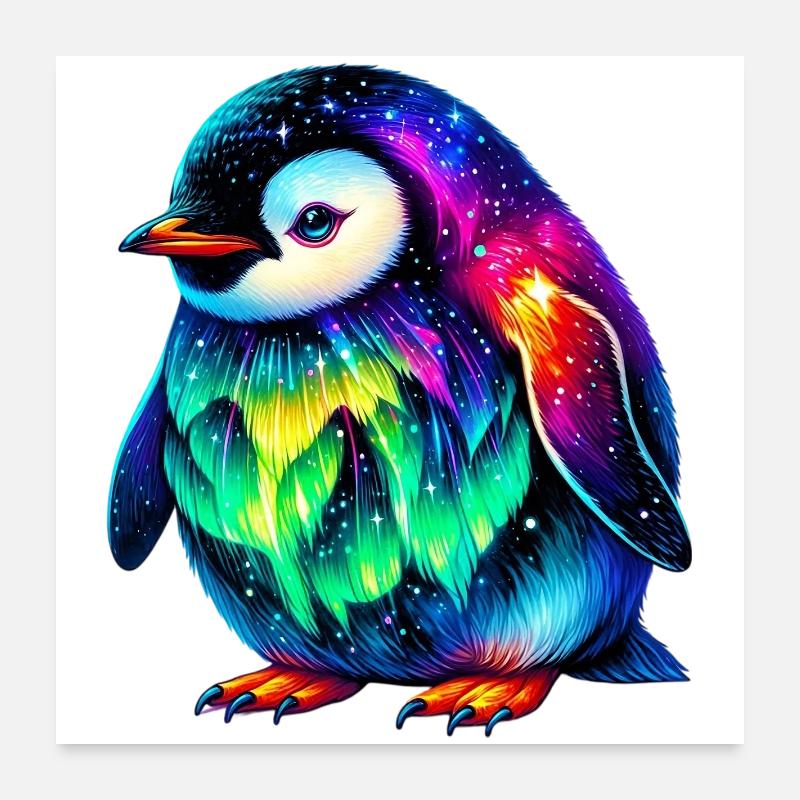 Aurora Borealis Penguin Poster 24" x 24" (60x60 cm)