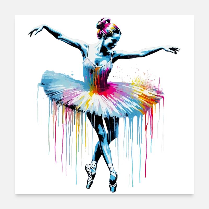 Danseuse de ballet avec tutu Poster 60 x 60 cm