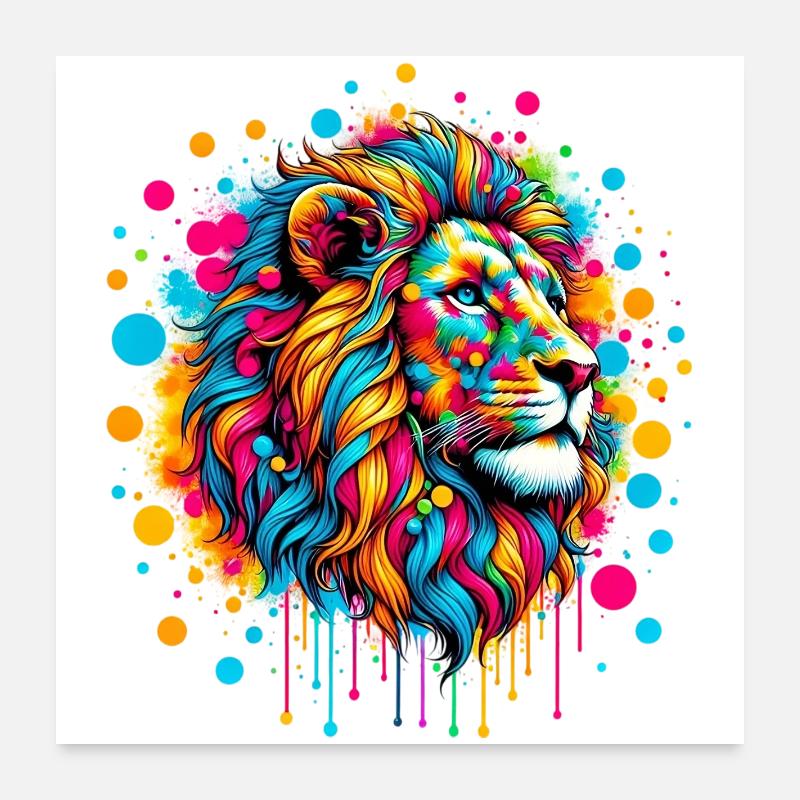 Löwe Poster 60x60 cm