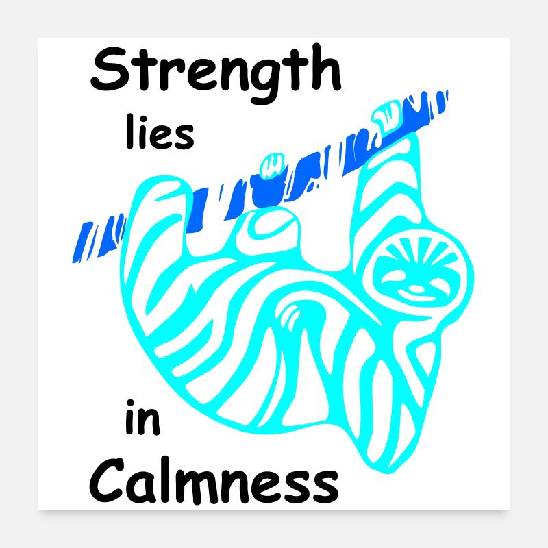 Sloth Calmness Poster 24" x 24" (60x60 cm)