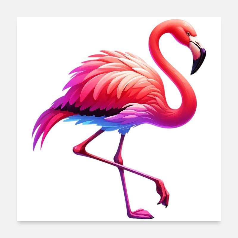 Flamingo Poster 60x60 cm