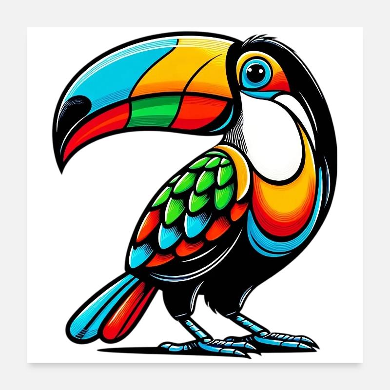 Harlequin toucan Poster 24" x 24" (60x60 cm)