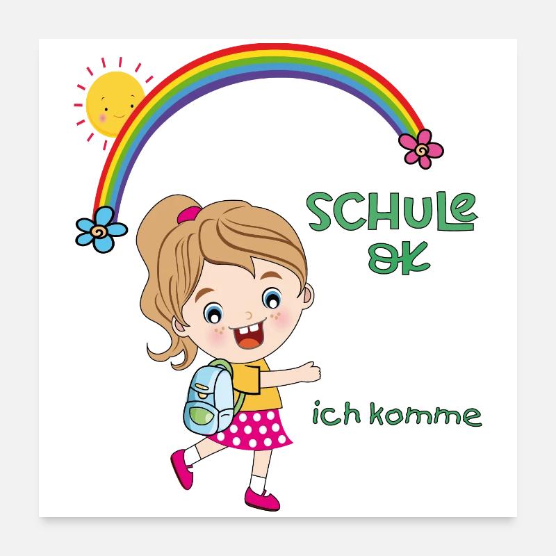 Écolier, Inscription à l’école Poster 60 x 60 cm