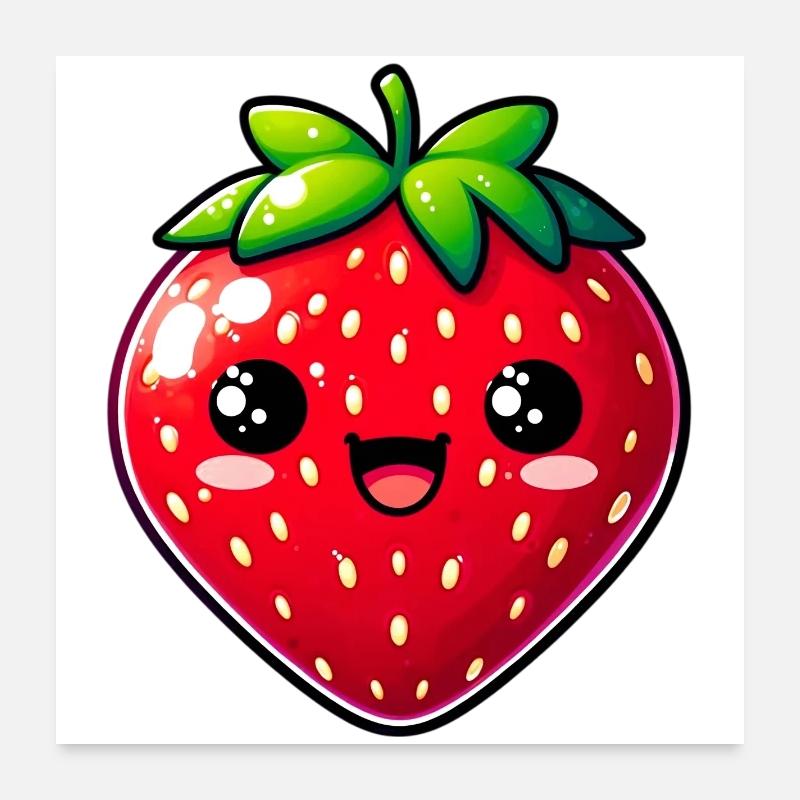 Fraise Fraises Poster 60 x 60 cm