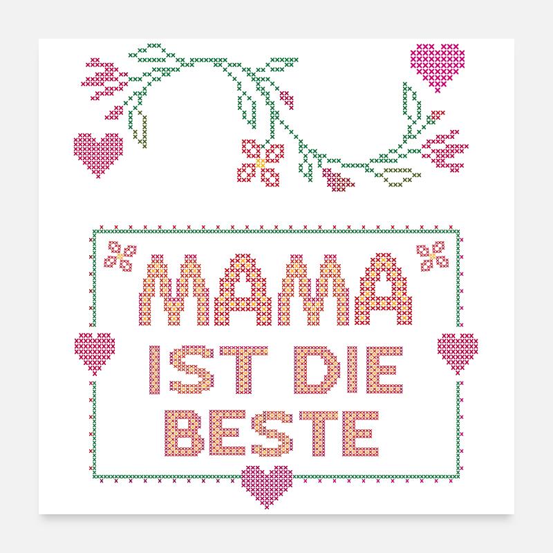 Mama ist die Beste Poster 60x60 cm