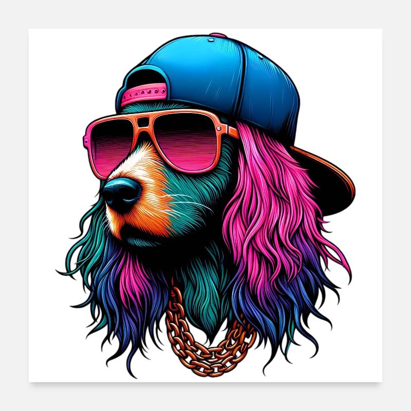 Chien Poster 60 x 60 cm
