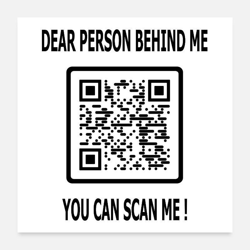Scan me for motivation Poster 24" x 24" (60x60 cm)