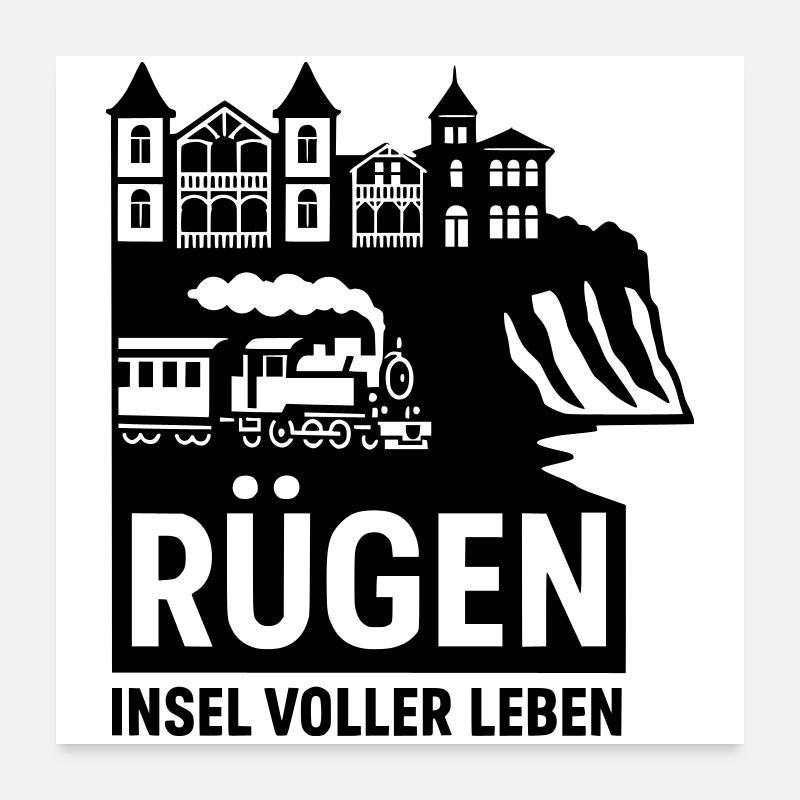 L’île de Rügen pleine de vie Poster 60 x 60 cm