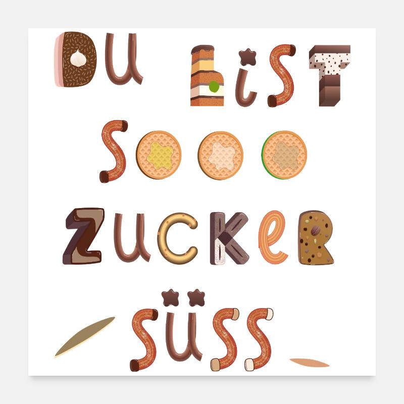 Tu es très mignon Poster 60 x 60 cm