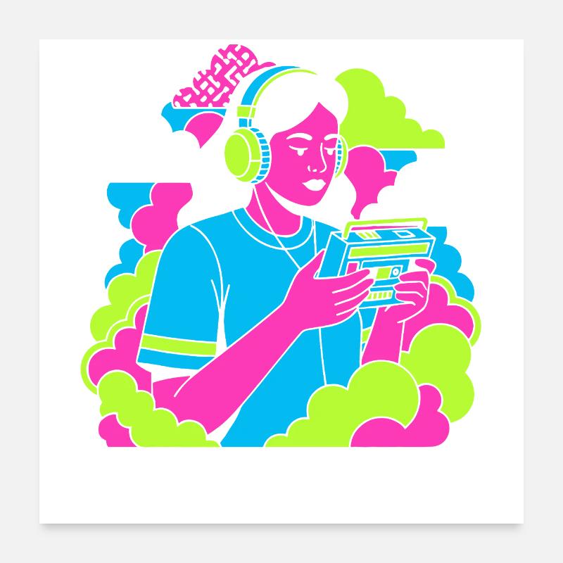 Traum Laut Neon Pop Poster 60x60 cm