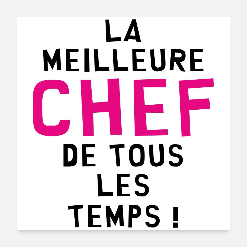 Meilleure Chef de tous les temps Poster 60 x 60 cm