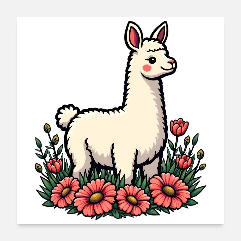 Lama Poster 60x60 cm
