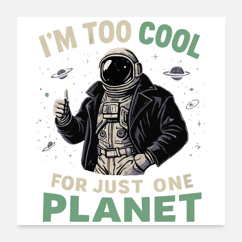 I'm too cool for just one planet Poster 24" x 24" (60x60 cm)